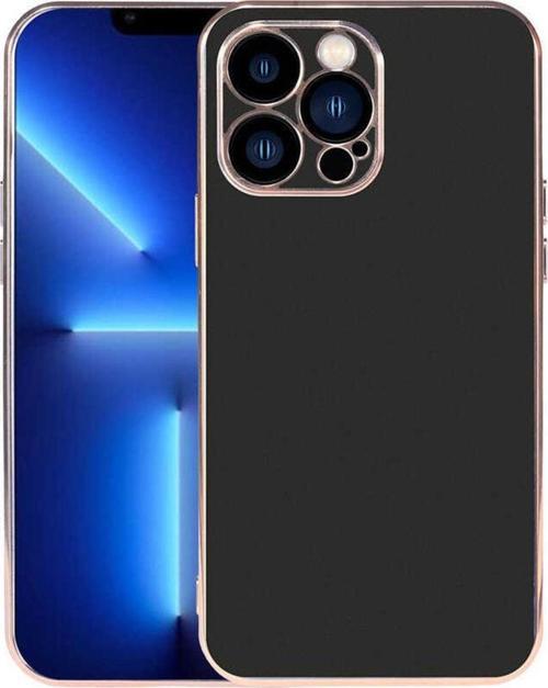 Iphone 13 Pro Max Ile Uyumlu Kılıf Kamera Korumalı Parlak Renk Tasarımlı Emollient Kılıf Siyah