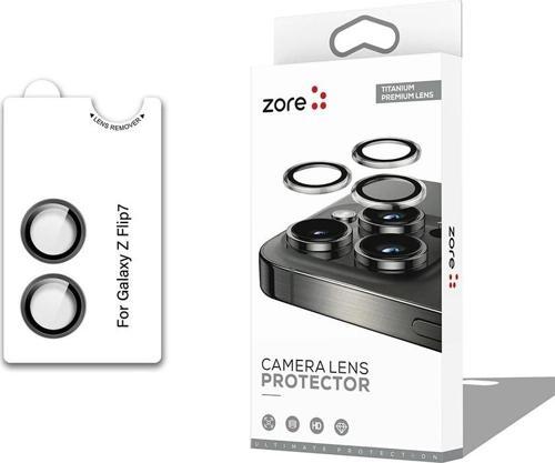 Galaxy Z Flip 7 Zore CL-12 Premium Safir Parmak İzi Bırakmayan Anti-Reflective Kamera Lens Koruyucu
