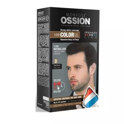  OSSION MEN JEL SAÇ BOYASI NO:3 KOYU KAHVE 40ml