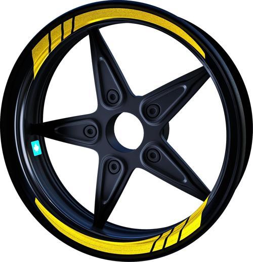 Reflektif Koyu Sarı Moto GP İç Jant Şeridi Sticker Çınar Extreme 