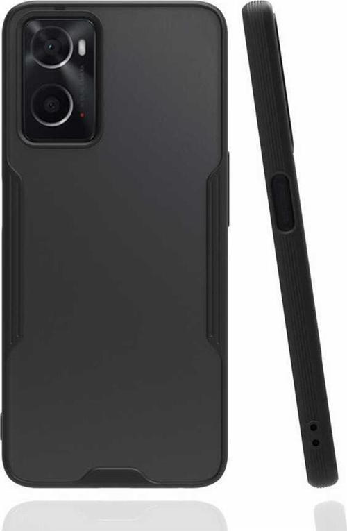 Oppo A36 Ile Uyumlu Kılıf Renkli Kenar Perfe Tpu Silikon Siyah