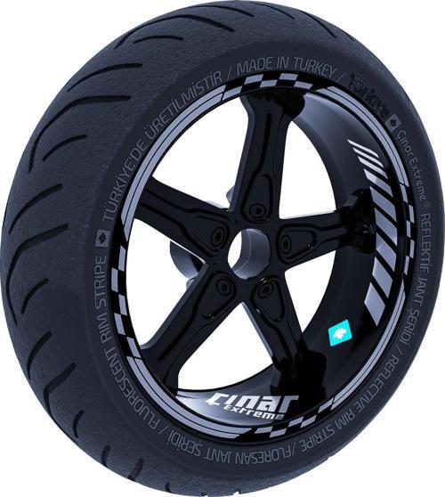 Taş Grisi Moto GP İç Dış Jant Şeridi Takım Sticker Çınar Extreme 