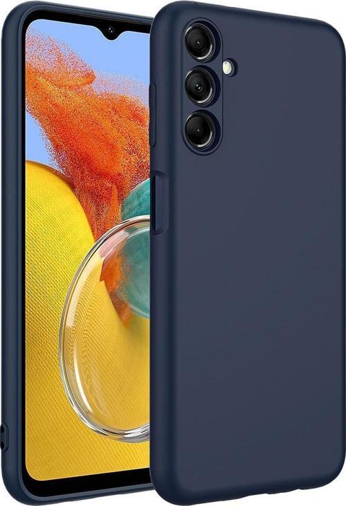 Samsung Galaxy M14 ile Uyumlu Kılıf Kadife Iç Yüzey Silikon Z-Mara Lansman Vieri Kılıf Lacivert