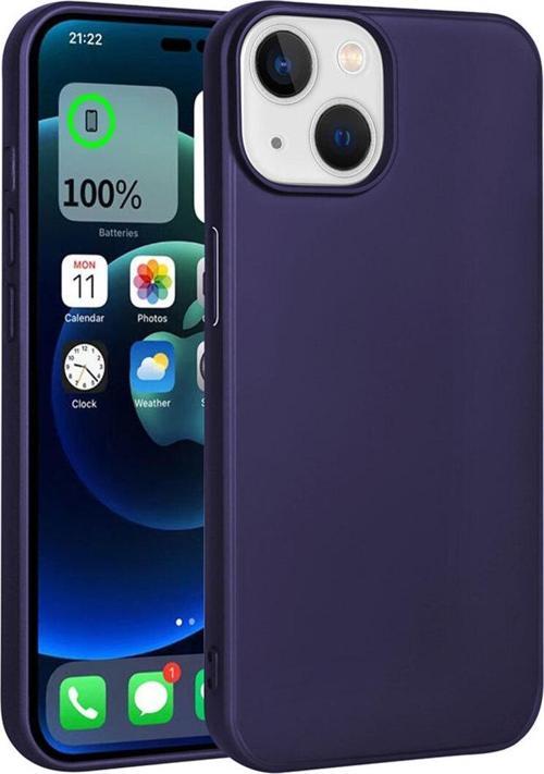iPhone 15 Plus ile uyumlu Kılıf Soft ve pürüzsüz Premier Silikon Kapak Lacivert