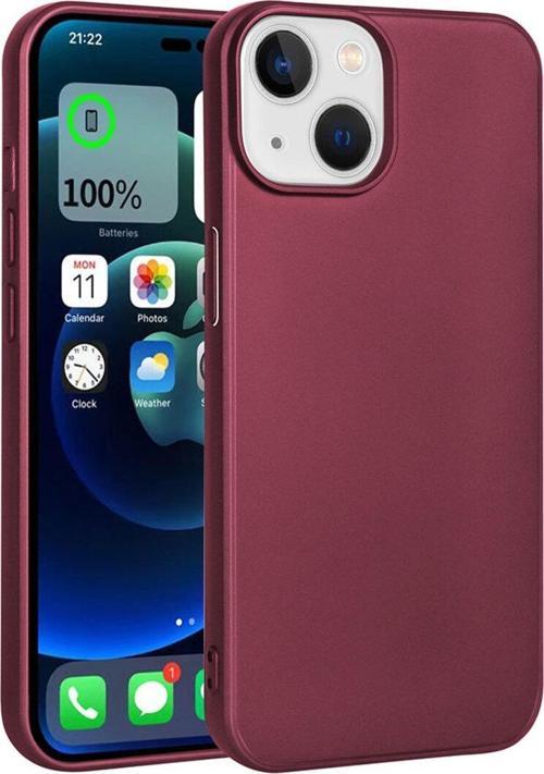 iPhone 15 Plus ile uyumlu Kılıf Soft ve pürüzsüz Premier Silikon Kapak Mürdüm