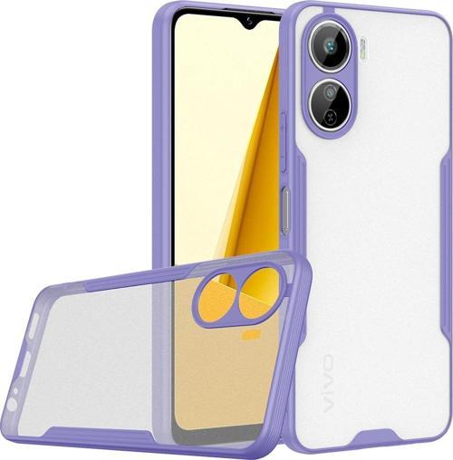 Vivo Y16 Ile Uyumlu Kılıf Pastel Renkli Kenar Perfe Tpu Mat Yüzeyli Silikon Kılıf Lacivert