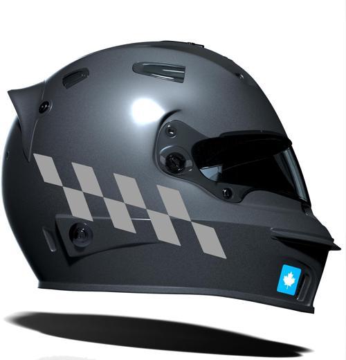 Taş Grisi Damalı Kask Motosiklet Sticker Takımı Çınar Extreme 