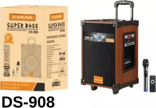 DS-908 3 KANAL ŞarjLI+BLUETOOH+TELSİZ MİKROFONLU SAZ GİTAR AMFİSİ