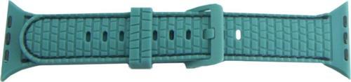 Watch 5 Ile Uyumlu Delikli Vlahovic 42-44mm Dikişli Tokalı Kordon Su Yeşili