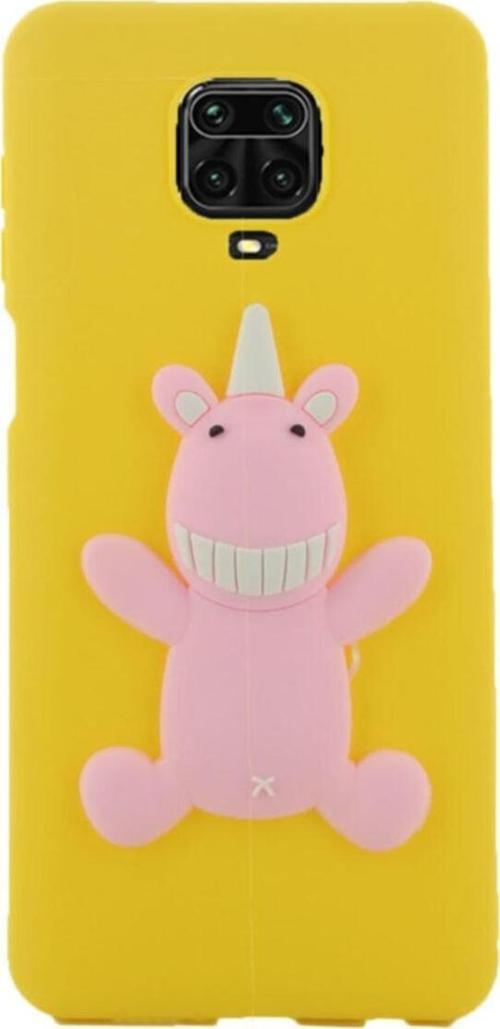 Xiaomi Redmi 9 Pro / 9s Kılıf 3d Kabartma Fiigürlü Tpu Soft Kılıf Sarı