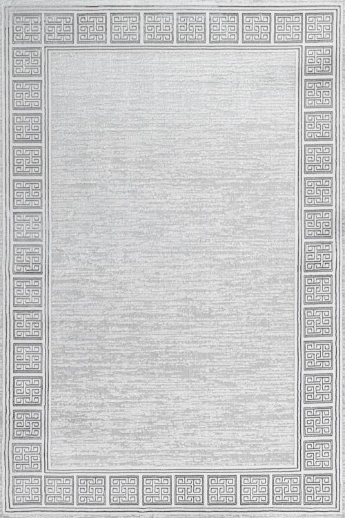 Gri Çerçeveli Etnik Modern Desenli Pamuk Makinada Yıkanabilir Hav Toz Vermez Leke Tutmayan Kaymaz Taban Dijital Makine Baskı Salon Yolluk Mutfak Halı
