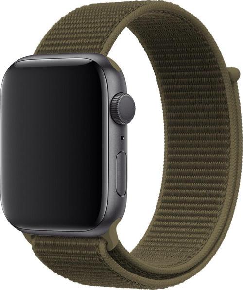 Apple Watch 40mm Uyumlu Kayış Spor Loop Kordon Komando Yeşili