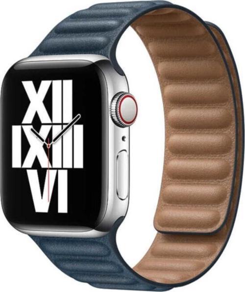 Apple Watch 44mm Segment Deri Kordon Lacivert