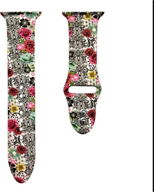 Apple Watch 42-44mm Grafiti Desenli Kayış Kordon Grafiti No-24