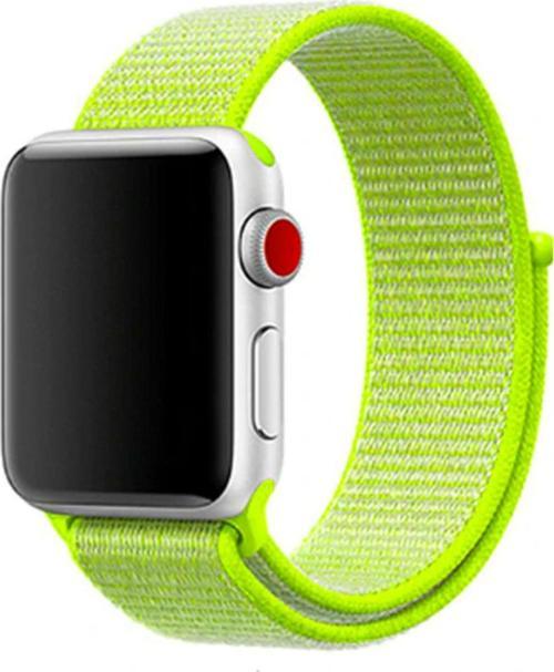 Apple Watch 42mm Bilekli Kumaş Kayış Kordon Fosfor