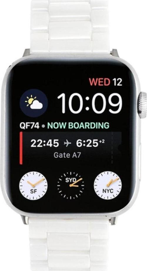 Apple Watch 42mm Metal Seramik Kordon Beyaz