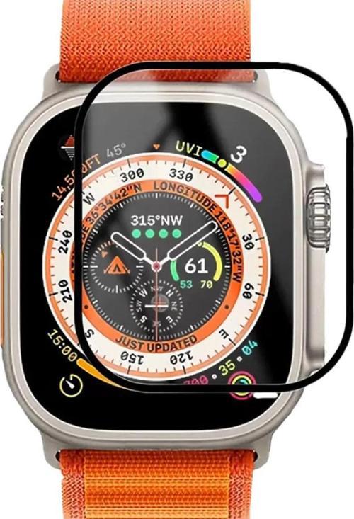 Apple Watch Ultra Ile Uyumlu 49mm Pmma Pet Dungeon Pet Saat Ekran Koruyucu Siyah