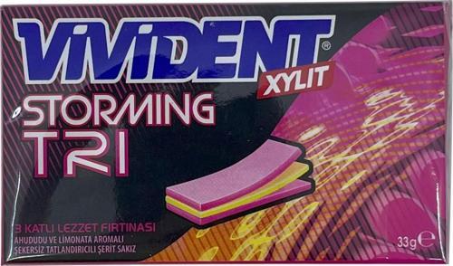 Storming XYLT TRI - Ahududu ve Limonata Aromalı Şekersiz Tatlandırıcılı Şerit Sakız