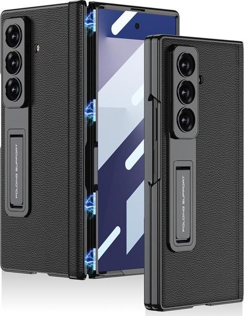 ​Galaxy Z Fold 7 Kılıf Deri Standlı Kıpta Premium Kılıf