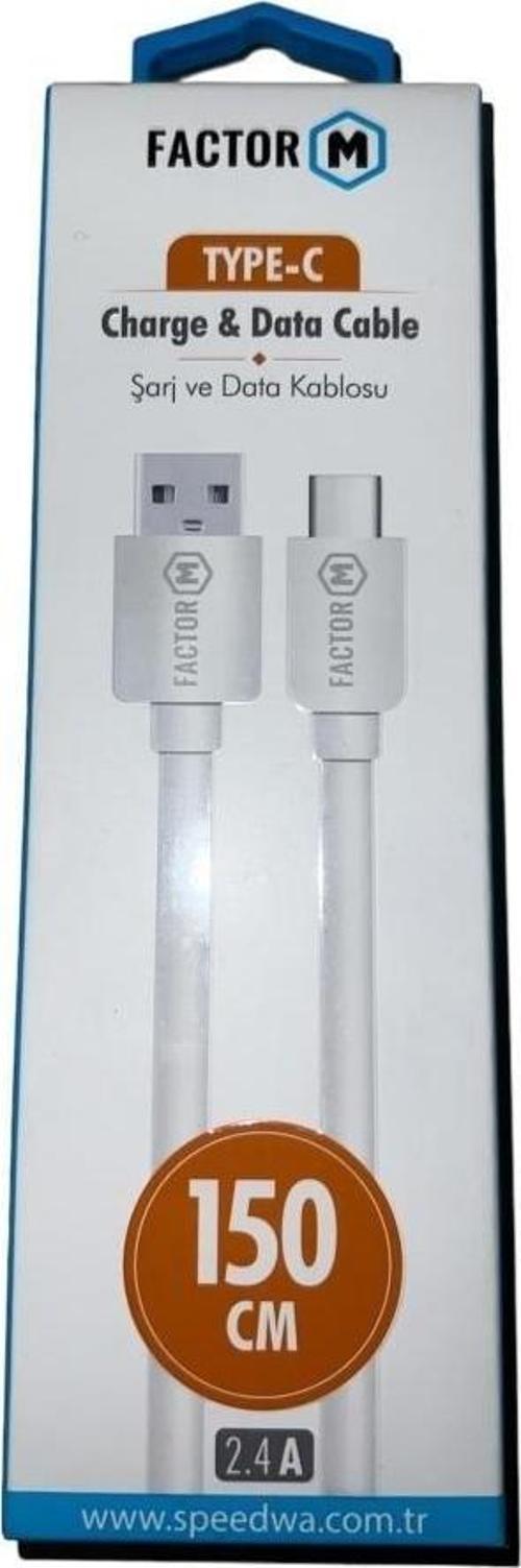 Factor M  Type-C Data Şarj Kablosu 150cm FM-2415T