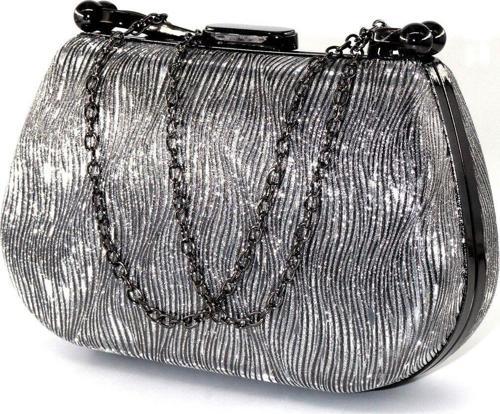 Lazer dalgalı. Platin abiye çanta. Kadın taşlı abiye çanta Abiye çanta platin. Metalik davet çantası