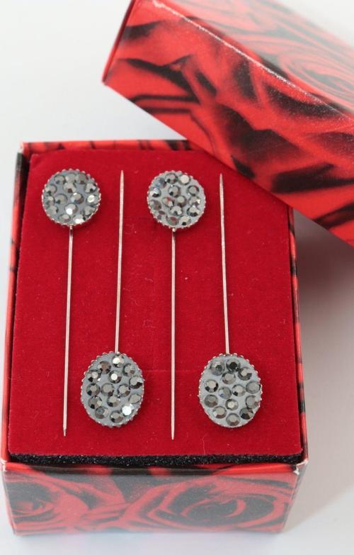 4'lü Oval Taşlı Eşarp İğnesi. Şal İğnesi. Türban İğnesi. Başörtü İğnesi. Eşarp Ve Şal İğnesi