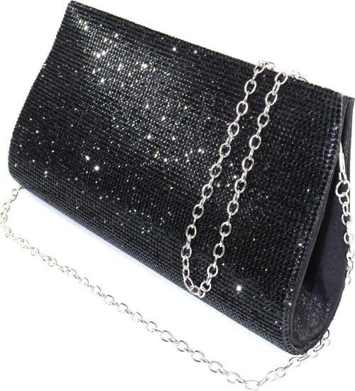Taşlı siyah abiye çanta. Clutch siyah taşlı gece çantası. Abiye çanta siyah. Siyah abiye çantası. 