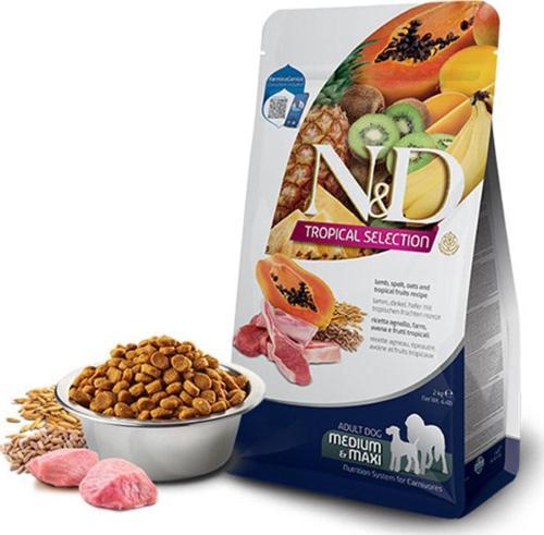Tropical Selection Kuzu Etli ve Tropikal Meyveli Orta ve Büyük Irk Yetişkin Köpek Maması 2 kg