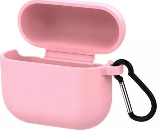 Aırpod-s 3 Kulaklık Koruyucu Mdl01 Anahtarlıklı Silikon Kapak Kılıf Pembe