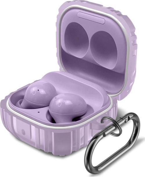 Samsung Galaxy Buds Live Ile Uyumlu Kulaklık Kılıf Fundamental Sert Koruyucu Kılıf Mor