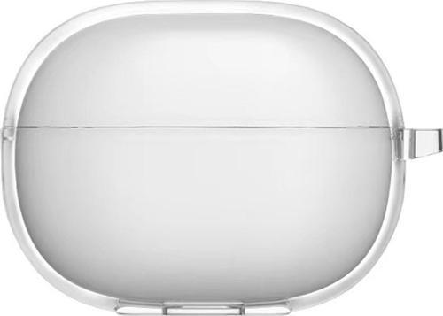 Xiaomi Redmi Buds 3 Lite Ile Uyumlu Şeffaf Silikon Kılıf Tam Koruma Kancalı Anahtarlık Silikon Kılıf
