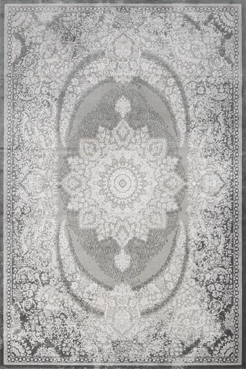 Gri Klasik Etnik Modern Desenli Pamuk Makinada Yıkanabilir Hav Toz Vermez Leke Tutmayan Kaymaz Taban Dijital Makine Baskı Salon Yolluk Mutfak Halı