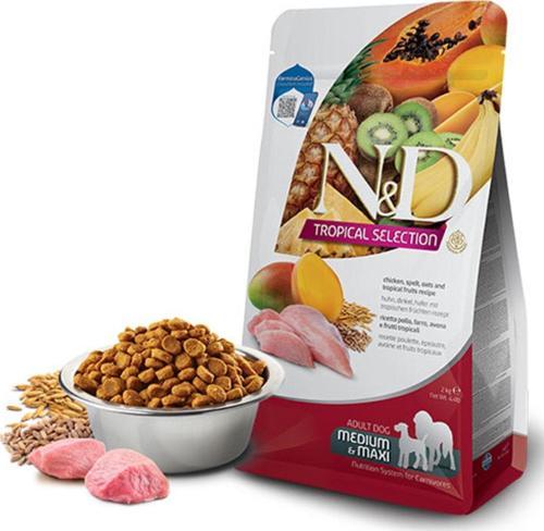 Tropical Selection Tavuklu ve Tropikal Meyveli Orta ve Büyük Irk Yetişkin Köpek Maması 2 kg
