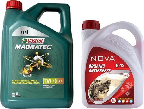 Magnatec 10W-40 A3/B4 Motor Yağı 4 L + Kırmızı Antifriz 3 L + Cam Suyu 80 Ml