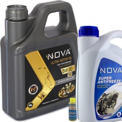 5W-30 4 Litre Motor Yağı Benzin, Lpg, Dizel +3Lt Antifriz