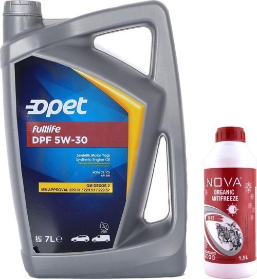 Fulllife Dpf 5W-30 Sentetik Motor Yağı 7 L + 1500 Ml Antifriz