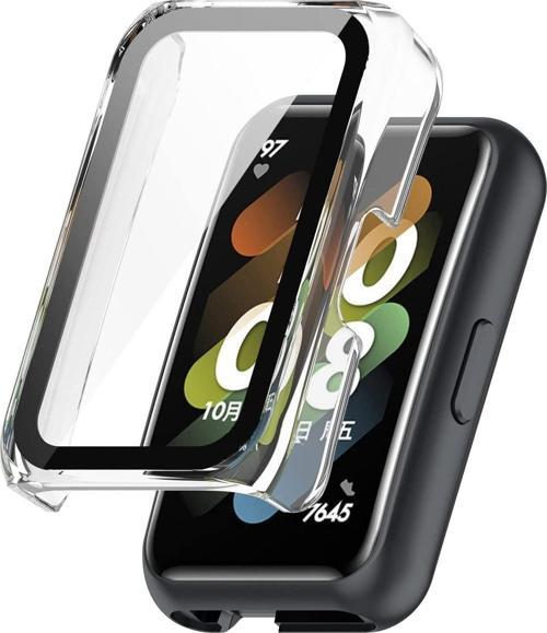 Xiaomi Mi Band 7 Pro Ile Uyumlu Sert Pc Kasa Koruma Gard Çerçeve Şeffaf