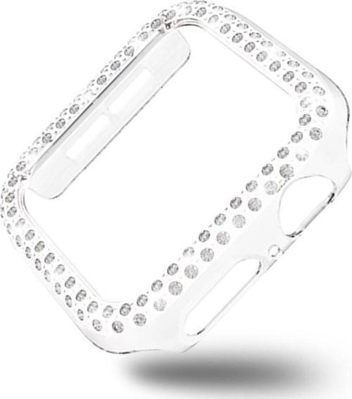 Uyumlu Watch 4 38mm Ile Uyumlu Sert Çerçeve Diamond Kapak Apple Watch 4 38mm Koruyucu Kılıf Şeffaf