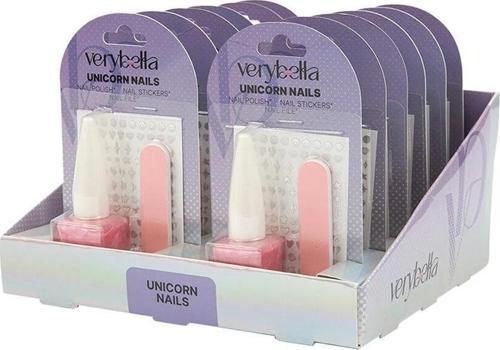 VRB48000 Very Bella - Unicorn Tırnak Seti (oje+kağıt törpü)