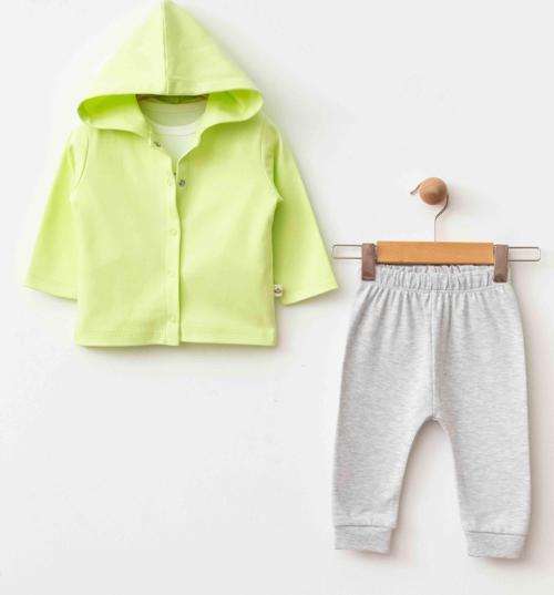 AYILI KAPŞONLU ÜÇLÜ TAKIM Yeşil