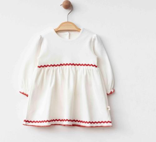 FİSTOLU ELBİSE BEYAZ