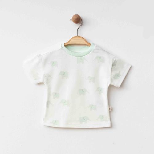 BASKILI TSHIRT Mint Yeşili