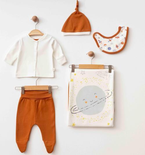 UZAY BASKILI BEŞLİ SET Tarçın