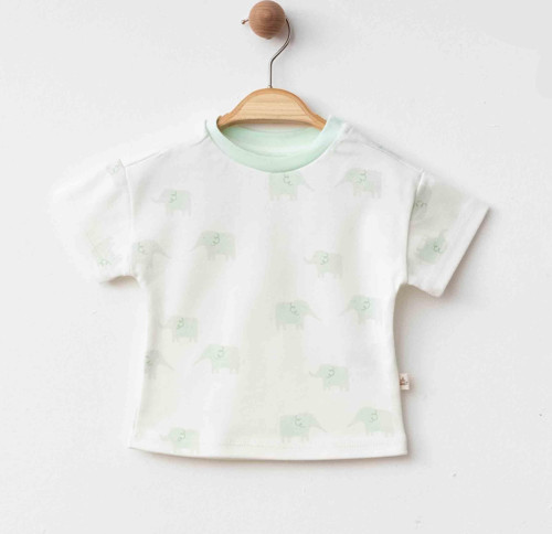 BASKILI TSHIRT Mint Yeşili