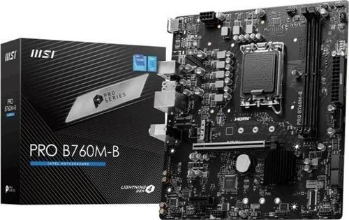 Pro B760M-B DDR4 4800Mhz (OC) M.2 1700p mATX Anakart