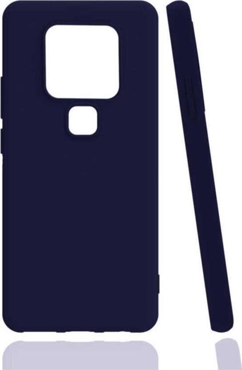 Tecno Camon 16 Kılıf Silikon Arka Kapak Lacivert