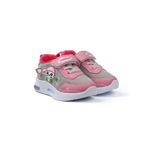 Kız Bebe Pembe Fuşya Figürlü Işıklı Cırtlı Sneaker Günlük Spor Ayakkabı