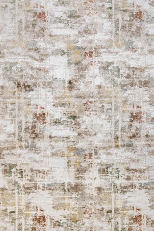 Bej Modern Etnik Desenli Pamuk Makinada Yıkanabilir Hav Toz Vermez Leke Tutmayan Kaymaz Taban Dijital Makine Baskı Salon Yolluk Mutfak Halı