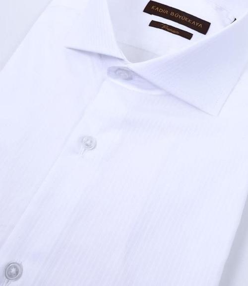 İtalyan Yaka Modern Tasarım Slim Fit Erkek Gömlek-KAW4024S