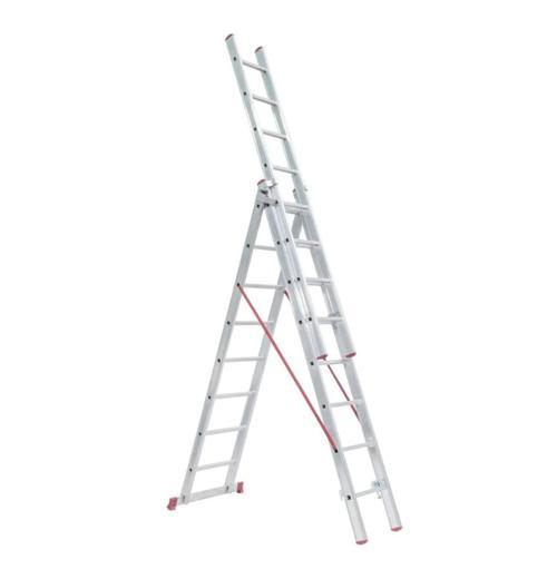 3 Parça X 2,5 Metre = 7,5 Metre  A Tipi Alüminyum Merdiven - Endüstriyel Tip